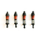 RLAARLO 1:14 Oil-filled Shock Absorber Set- Front & Rear - Black & Red (4pcs)