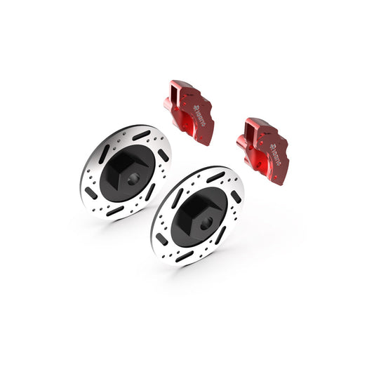 Aluminum Brake Disc and Calliper Set Red For AK-917